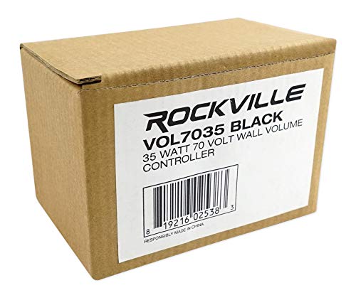 Rockville VOL70100 100 Watt Wall Volume Control 70V, 11-Step Attenuation, Euro-Block Connector, Dust-Protected, Perfect for Commercial Audio Systems by Rockville - Image 3