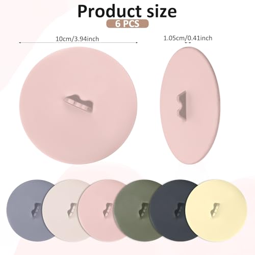 6PC Silicone Cup Covers, Airtight & Reusable, 6 Colors, Food Grade