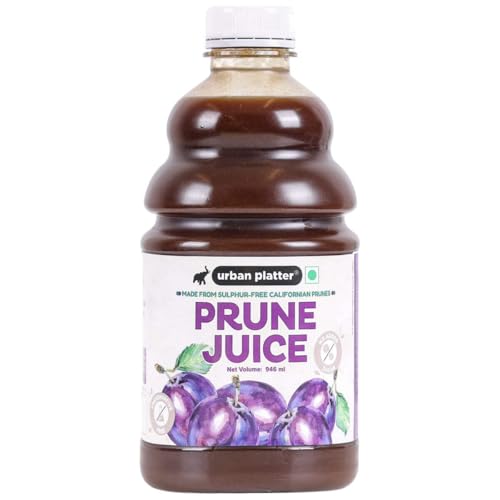 Image of Urban Platter Pure California Prune Juice, 946ml, Pack of 2 (No Added Sugar | Natural Digestive Support | Source of Antioxidants & Potassium | Preservative-Free)