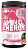 Optimum Nutrition Amino Energy Powder: Pre- workout & Anytime energy with Green tea, Green coffee extract + BCAA's - Watermelon: 30 servings [270g] (packaging may vary)