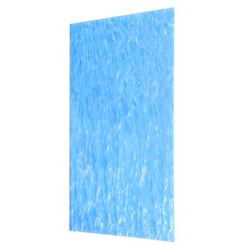 Image of MECCANIXITY 1 Pcs Glitter Pearl Acrylic Sheet,12 inch x 8 inch x 1 /8 inch Pearlescent Cast Pmma Plastic Sheets Extruded Translucent Blanks for DIY Art Crafting Laser Cutting & Engraving,Blue