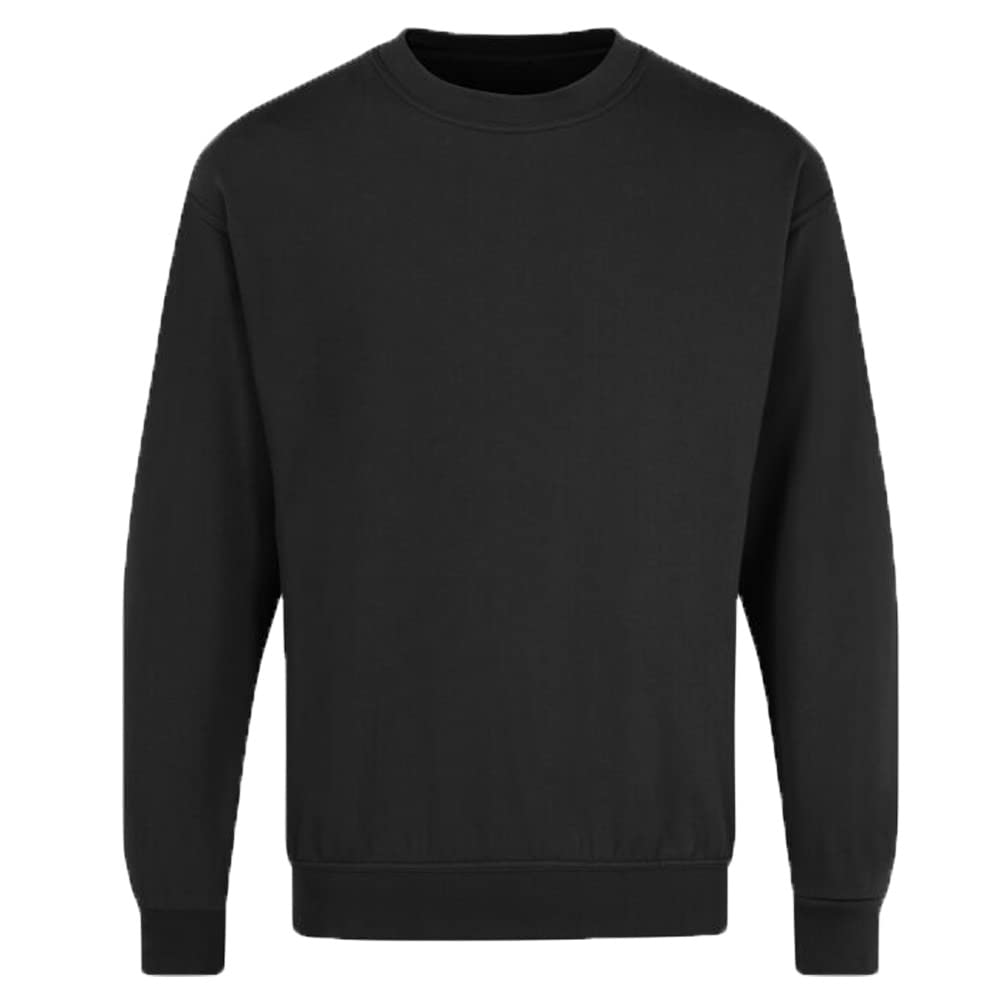 G5 APPAREL Unisex Plain Crew Neck Casual Set-in Sweatshirt Winter Warm Drop Shoulder Top