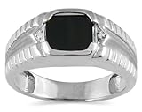 Passende Verpackung Szul Herren -  Weißgold Halbmondschliff Rundschliff  Leicht Getöntes Weiß/Crystal (J) schwarz Diamant Onyx 