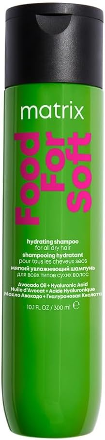 Matrix Food For Soft Hydrating Shampoo, Intense Moisture and Frizz Control with Avocado Oil and Hyaluronic Acid, 300ml, For Dry, Porous and Brittle Hair