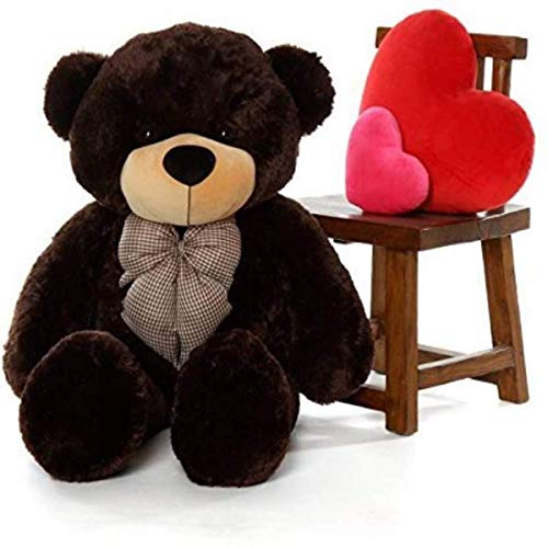Image of Giant Plush Teddy Bear - Soft, Cuddly Plush Toy for Valentine's Day, Birthdays, Anniversaries for Kids, Girls, 72 Inch Stuffed Animal Toy - Soft Chocolate Brown Bear 183cm