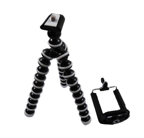 New Black Mini-Phone Camera Spider Tripod, Length 6.5 Inch