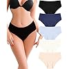 UNDER THE SEA Seamless Underwear for Women Mid Rise Brief Sexy No Show Bikini Panties Womens Cheeky 5 Pack XS-XL…