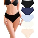 UNDER-THE-SEA-Seamless-Underwear-for-Women-Mid-Rise-Brief-Sexy-No-Show-Bikini-Panties-Womens-Cheeky-5-Pack-XS-XL UNDER THE SEA Seamless Underwear for Women Mid Rise Brief Sexy No Show Bikini Panties Womens Cheeky 5 Pack XS-XL…