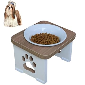 Comedouro Elevado Cachorro Pet MDF - Porcelana