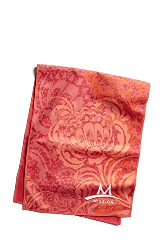 MISSION Enduracool Microfiber Cooling Towel, Peony Coral, Large