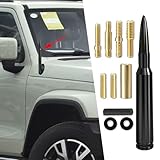 WINUERK Chrome Antenna, Car Truck Bullet Antenna, 50 Car Bullet Antenna Radio Accessories Universal Replacement for GMC Sierra 1500 Chevy Dodge Ram Silverado 1500 2500 3500 Ford F150 F250 F350