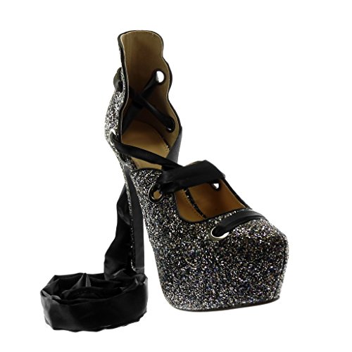 ANGKORLY - Scarpe Moda Decollete con Tacco Sandali...