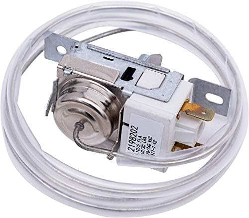2198202 WP2198202 Refrigerator Fridge Thermostat Temperature Controller Replacement for Most Brands Whirlpool, Kenmore, Roper, Estate, Replaces 2161284 2198201