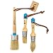 1st Place Professional Chalk Paint & Wax Pure Bristle Brush Set - Hand Made (3 Brushes)