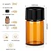 Teenitor 100Packs Essential Oil Bottles, Amber Glass Bottle, Essential Oil Bottle 2Ml Bottles, Small Oil Vial Sample Bottles 2ML 0.068OZ