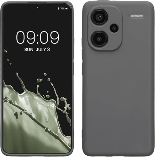 Image of DIZORO Compatible with Mi Redmi Note 13 Pro Plus 5G Back Cover with Upgraded Square Edges for Camera Protection Shockproof Flexible Matte Liquid Silicone Mobile Phone Case (Space Grey)