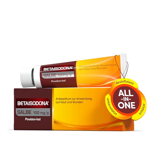 Betaisodona® Salbe 100 g Wunddesinfektion für Erwachsene und Kinder ab 1 Jahr, Wunddesinfektionsmittel ohne Alkohol mit PVP-Iod – brennt nicht