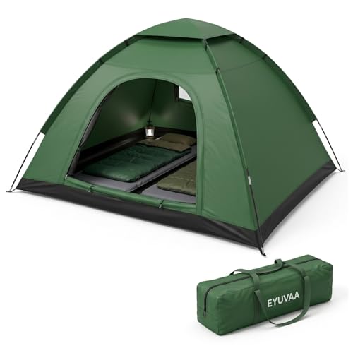 Image of EYUVAA LABEL Camping Tent Waterproof Portable Outdoor Lightweight Dome Tent with Carry Bag 6 Person