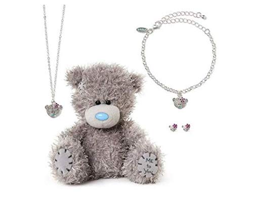 Me to You Tatty Teddy Bear and 3 Piece Jewellery Gift Set - Neckalce, Earrings & Bracelet, Girls