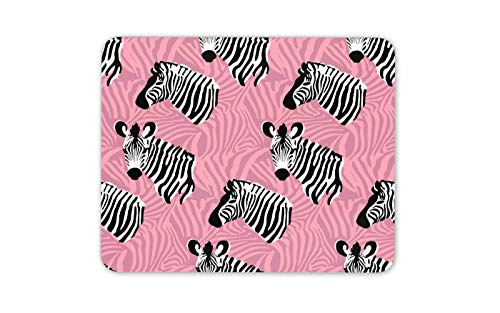 Destination Vinyl ltd Pink Zebra Print Mouse Mat Pad - Wild Animal Horse Africa Computer #15786