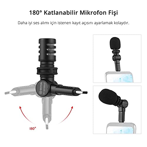 Boya Microfone condensador miniatura tipo C BY-M100UC