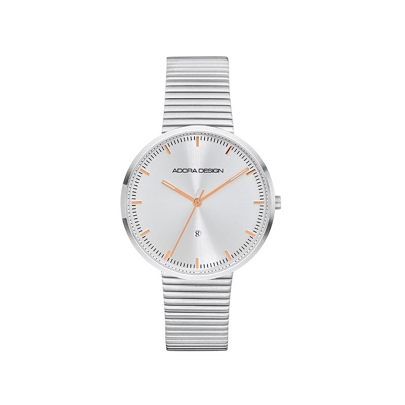 Adora Design AD8529 Damenuhr 38 mm Edelstahl Silber – Quarz – Mineralglas – 5 bar wasserdicht – Edelstahlarmband mit Sicherheitsverschluss