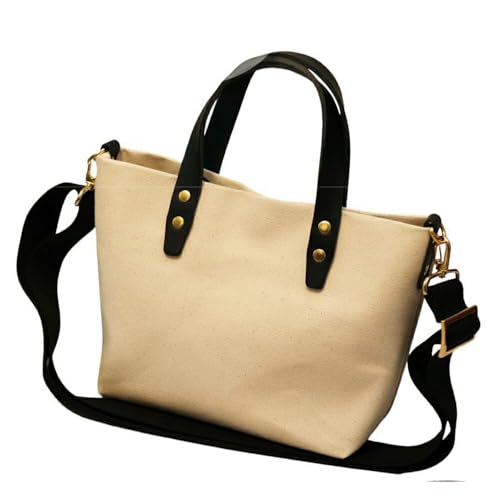 大塚製作所 [倉敷産帆布×本革][オールデイキャリー][S](生成×黒) 2Wayトートバッグ| 大塚鞄 バッグ 鞄 ショルダーバッグ