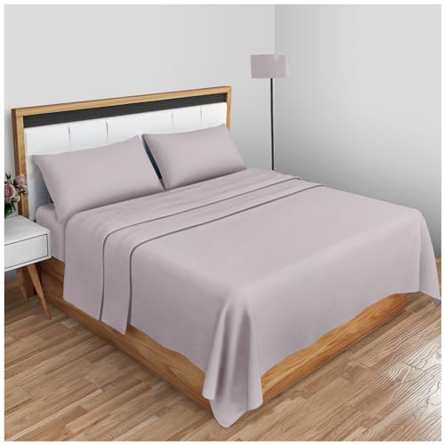 GC GAVENO CAVAILIA Super Soft Plain Dyed Diamond Flat Sheet [ Single - Grey ]