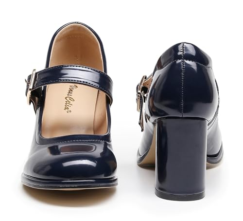Image of VenusCelia Women's Mary Jane Pump Heeled Shoe