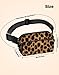Leopard Print Fanny Pack Fashion Belt Bag Lightweight Waist Pouch with Adjustable Strap Mini Crossbody Bags for Women Travel Sports Running