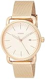 Fossil Women's 'Commuter' Quartz Stainless Steel Casual Watch, Color:Rose Gold-Toned (Model: ES4333)