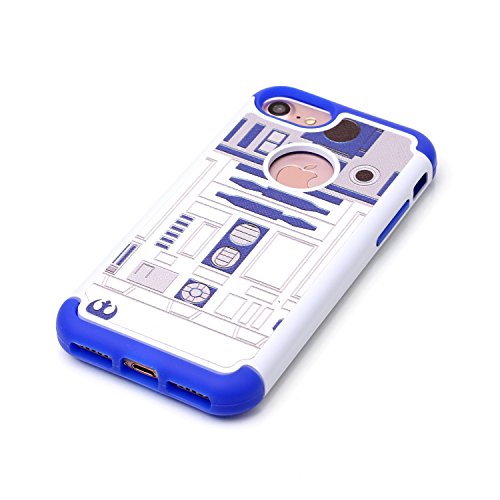 Iphone 8 Case,Iphone 7 Cover - R2D2 Astromech Droid Robot Pattern Shock-Absorption Hard Pc And Inner Silicone Hybrid Dual Layer Armor Defender Case Cover For Apple Iphone 7 And Apple Iphone 8 #TOP2
