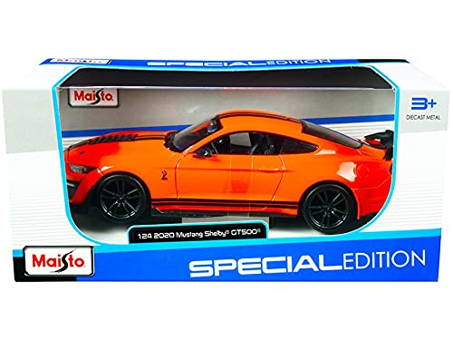2020 Ford Mustang Shelby Gt500, Bright Orange - Maisto 31532Or - 1/24 Scale Diecast Model Toy Car #TOP6