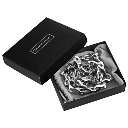 Urban Jewelry Stunning Men's Tungsten 22 Inches Silver Toned Link Chain Necklace #TOP6