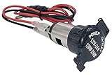 5. Tragbar, nur 28g Zigarettenanzünder, 12V Steckdose Mit Deckel Wasserdichte, Unterstützung 12V / 24V DC Zigarettenanzünder, Feuerzeug Buchse für Auto Motorrad Boot,mit 0,6 m Anschlusskabel mit 10A 250V Fuse