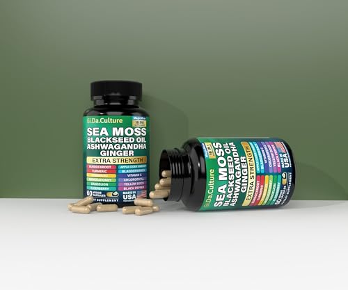 Gi.Da.Culture Organic Sea Moss Capsules (60 count) – Sea moss, bladderwrack & burdock blend — view 7