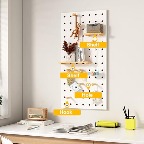 Holzlochbrett-Set – multifunktionaler Organizer mit Zubehör für Büro, Gaming, Basteln und Werkzeugaufbewahrung – perfekt für Schreibtische und kreative Arbeitsbereiche