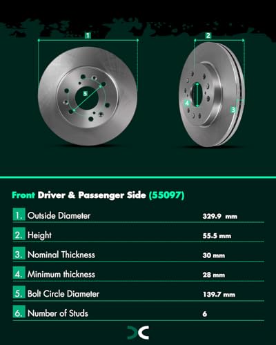 Image of SCITOO Brake Kits Front Rear Brake Rotors Brake Pad:55133;55097;D1363;D1707 | Fit For Cadillac For Escalade,For Escalade ESV,For Chevrolet For Silverado 1500,For Suburban,For Tahoe