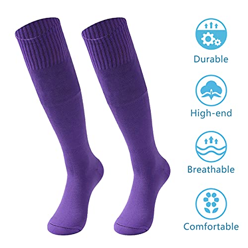 Soccer Softball Football Baseball Knee High Long Tube Team Sports Socks for Men Women Youth 2/6/12 Pairs3