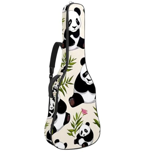 Sac pour guitare acoustique étanche motif panda mignon housse rembourrée 101,6-104,7 cm multicolore