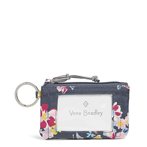 Vera Bradley Women's Lighten Up Zip ID Case Wallet, Tossed Posies, One Size