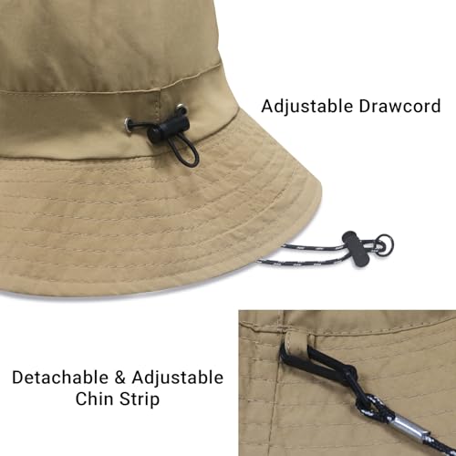 Image of PFFY Waterproof Bucket Hat Rain Quick Dry Hats for Men Women Packable Sun Hat for Fishing Hiking Outdoors