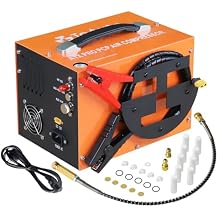 TOAUTO A1X-PRO PCP Air Compressor,4500Psi 30Mpa, Wire Spool Portable Design, Built-in Converter, Water/Oil-Free, One Button Start, Bursting disc, by 110V AC or 12V Car Battery Manual Stop Version