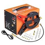 TOAUTO A1X-PRO PCP Air Compressor, 4500Psi 30Mpa, Portable Wire Reel Design, Built-in Converter, Water/Oil Free, One Button Starting, Explosive Disk, 110V AC or 12V Battery