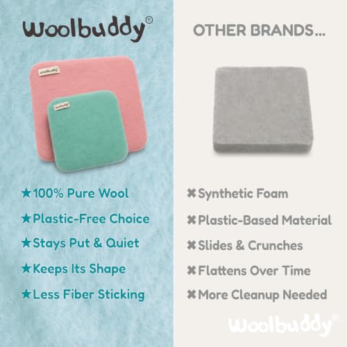 Image of Woolbuddy Needle Felting 100% Woolen Mat (Light green)