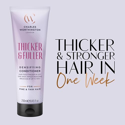 Charles Worthington Thicker and Fuller Densifying Conditioner, Hair Thickening Conditioner for Fine Hair, Hair Thickening Products for Women and Men, Salon Hair Repair, 250 ml - Image 3