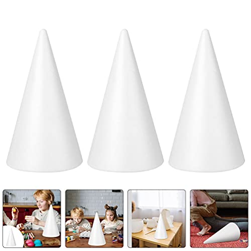 TOYANDONA 2 Stuks Foam Kegels Wit Durafoam Kegel Voor Diy Thuis Craft Project Kerstboom Tafel Middelpunt Wit Kegels Voor… - Image 5
