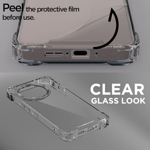 Image of Outlouders Back Cover for OnePlus 13R 5G / Ace 5 5G / 5 Pro 5G Clear Transparent PC + TPU Bumper Case with Raised Edges for Shockproof Protection (Transparent)