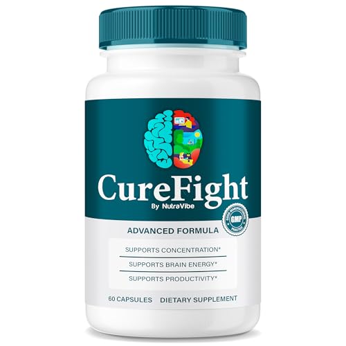 Cure Fight for Memory Brain and Memory Support with Advanced 3D Formula | Cure Fight Pills for Focus Clarity & Concentration in Easy-to-Take Capsules (60 Capsules)