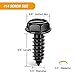 GOOACC License Plate Screw Kit for Fastening Front and Back License Plates on Cars, Suvs, and Trucks Black Zinc Plated Rust-Proof and Anti-Rattle License Plate Bolts (Set of 8)
